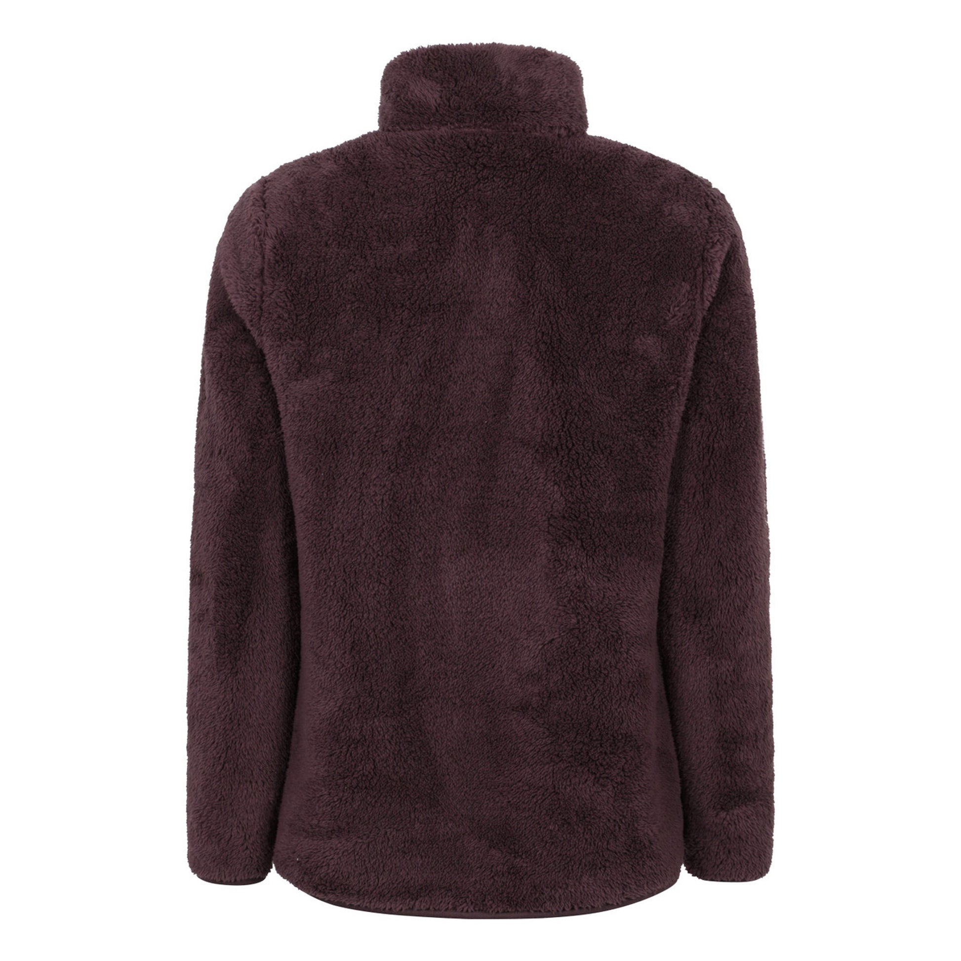 Brown - Back - Mountain Warehouse Womens-Ladies Teddy Fleece Quarter Zip Fleece Top