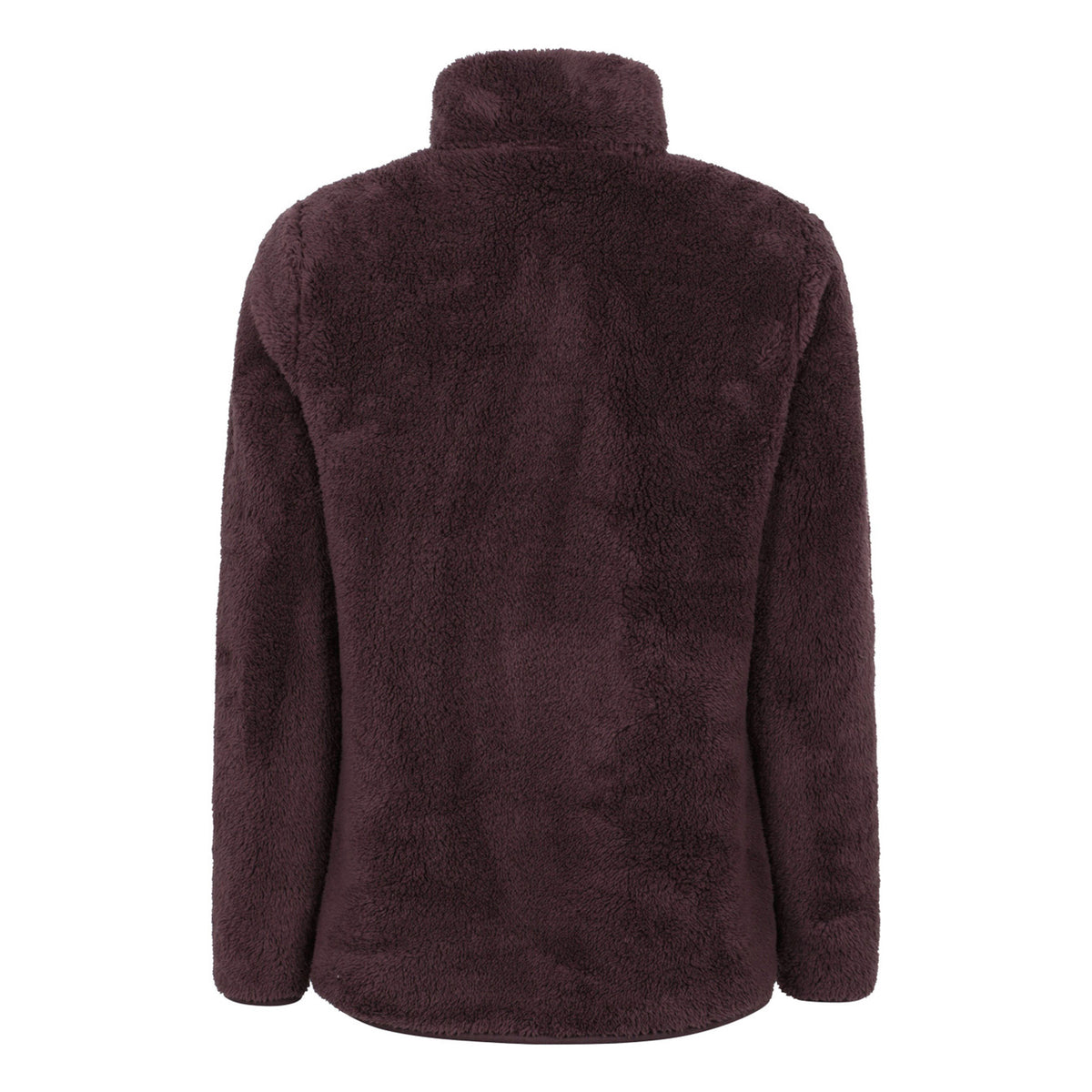 Brown - Back - Mountain Warehouse Womens-Ladies Teddy Fleece Quarter Zip Fleece Top