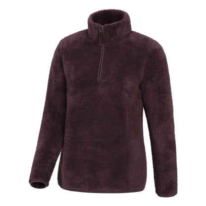Brown - Lifestyle - Mountain Warehouse Womens-Ladies Teddy Fleece Quarter Zip Fleece Top