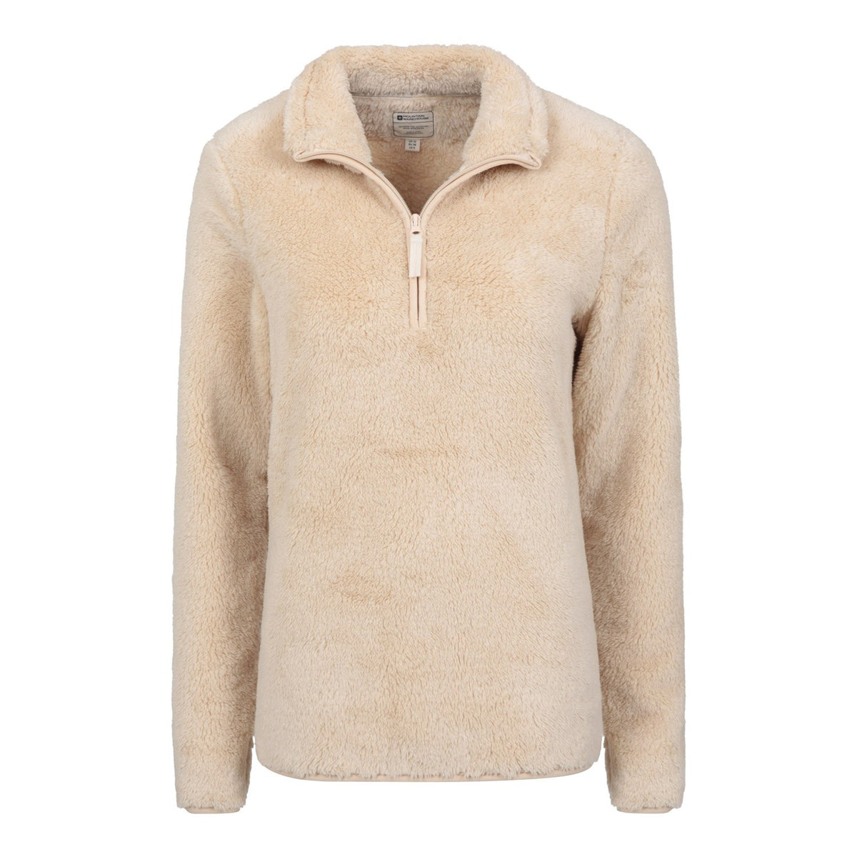 Beige - Lifestyle - Mountain Warehouse Womens-Ladies Teddy Fleece Quarter Zip Fleece Top