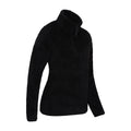 Black - Back - Mountain Warehouse Womens-Ladies Teddy Fleece Quarter Zip Fleece Top