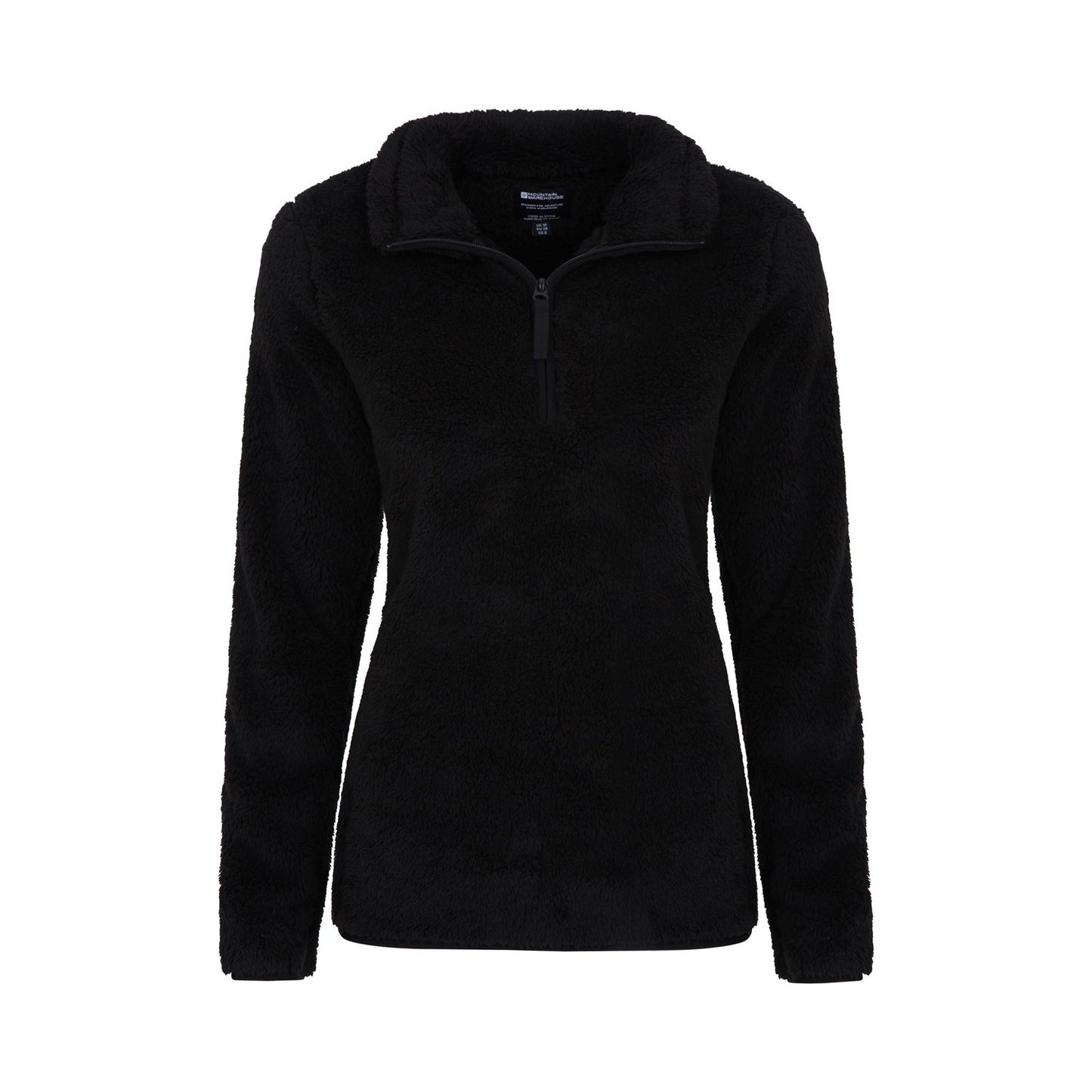 Black - Lifestyle - Mountain Warehouse Womens-Ladies Teddy Fleece Quarter Zip Fleece Top