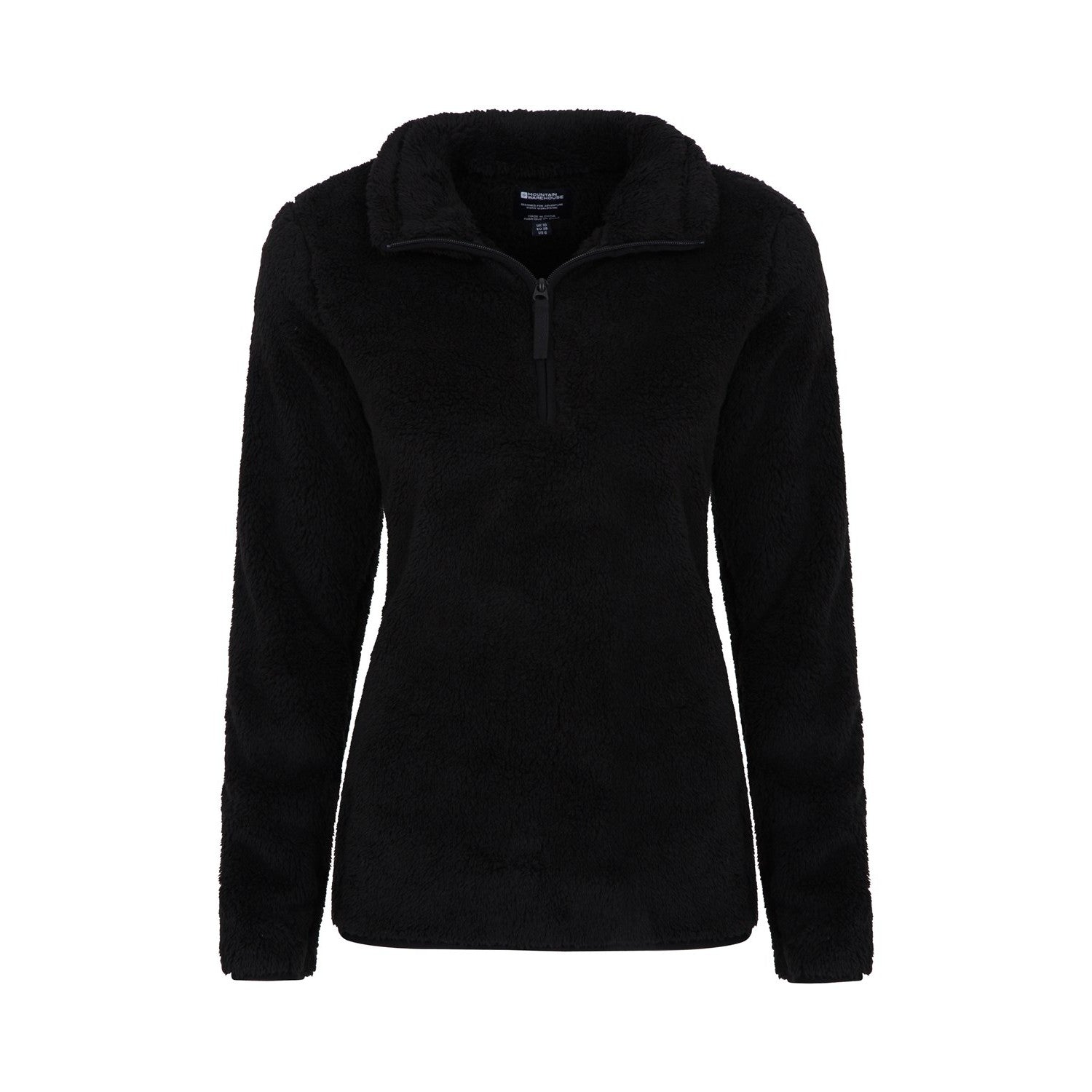 Black - Lifestyle - Mountain Warehouse Womens-Ladies Teddy Fleece Quarter Zip Fleece Top