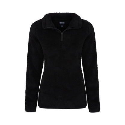 Black - Lifestyle - Mountain Warehouse Womens-Ladies Teddy Fleece Quarter Zip Fleece Top
