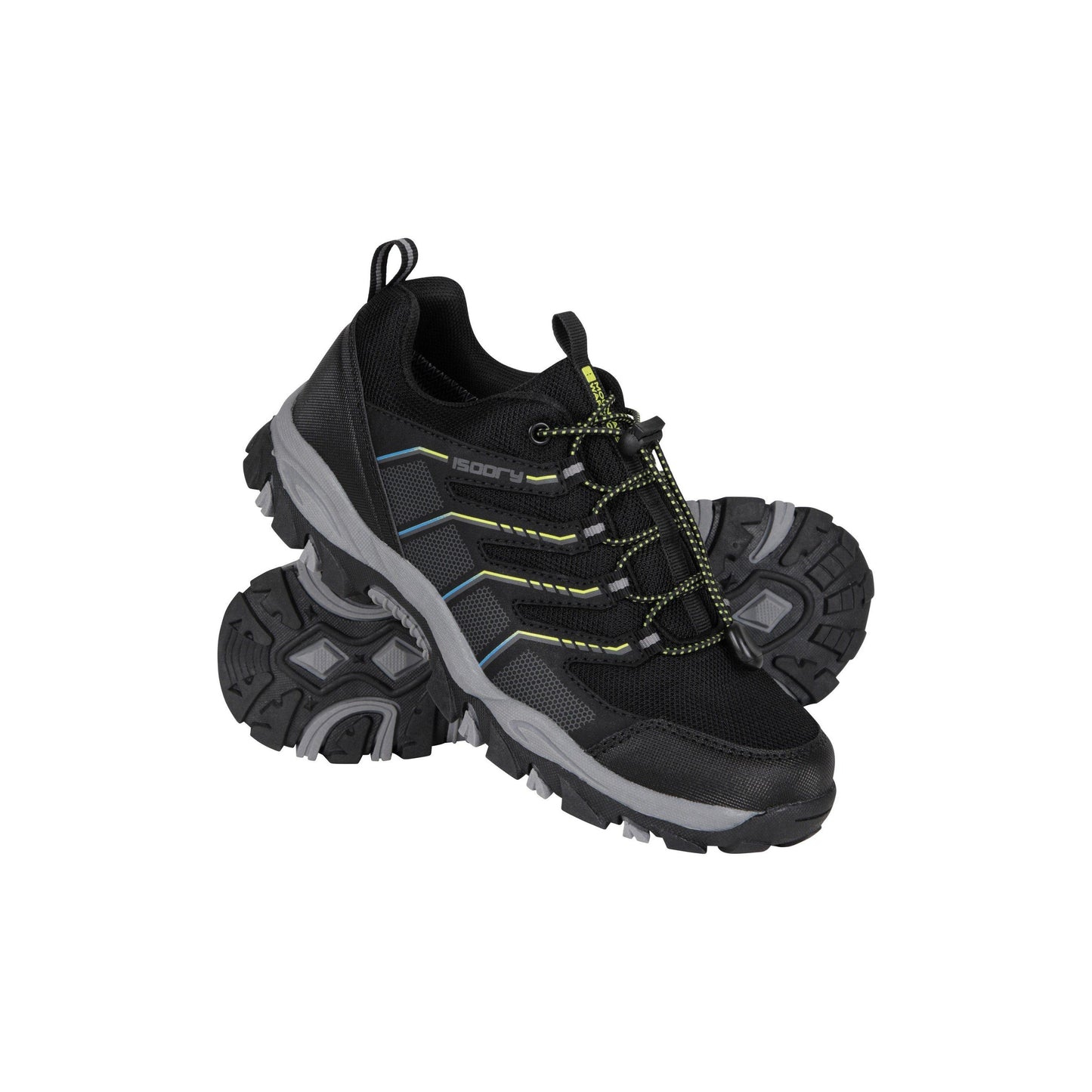 Black - Front - Mountain Warehouse Childrens-Kids Bolt Waterproof Trainers