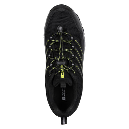 Black - Close up - Mountain Warehouse Childrens-Kids Bolt Waterproof Trainers