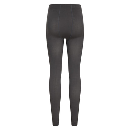 Grey - Back - Mountain Warehouse Womens-Ladies Fluffy Fleece Lined Thermal Leggings