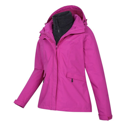 Bright Pink - Lifestyle - Mountain Warehouse Womens-Ladies Thunderstorm II 3 in 1 Waterproof Jacket