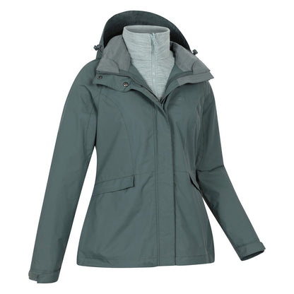 Light Khaki - Lifestyle - Mountain Warehouse Womens-Ladies Thunderstorm II 3 in 1 Waterproof Jacket