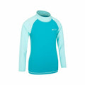 Teal - Back - Mountain Warehouse Childrens-Kids Long-Sleeved Rash Top