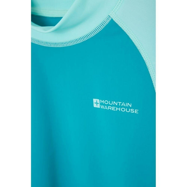Teal - Lifestyle - Mountain Warehouse Childrens-Kids Long-Sleeved Rash Top