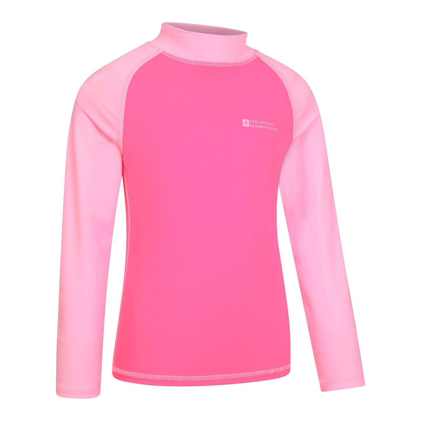 Bubblegum Pink - Back - Mountain Warehouse Childrens-Kids Long-Sleeved Rash Top