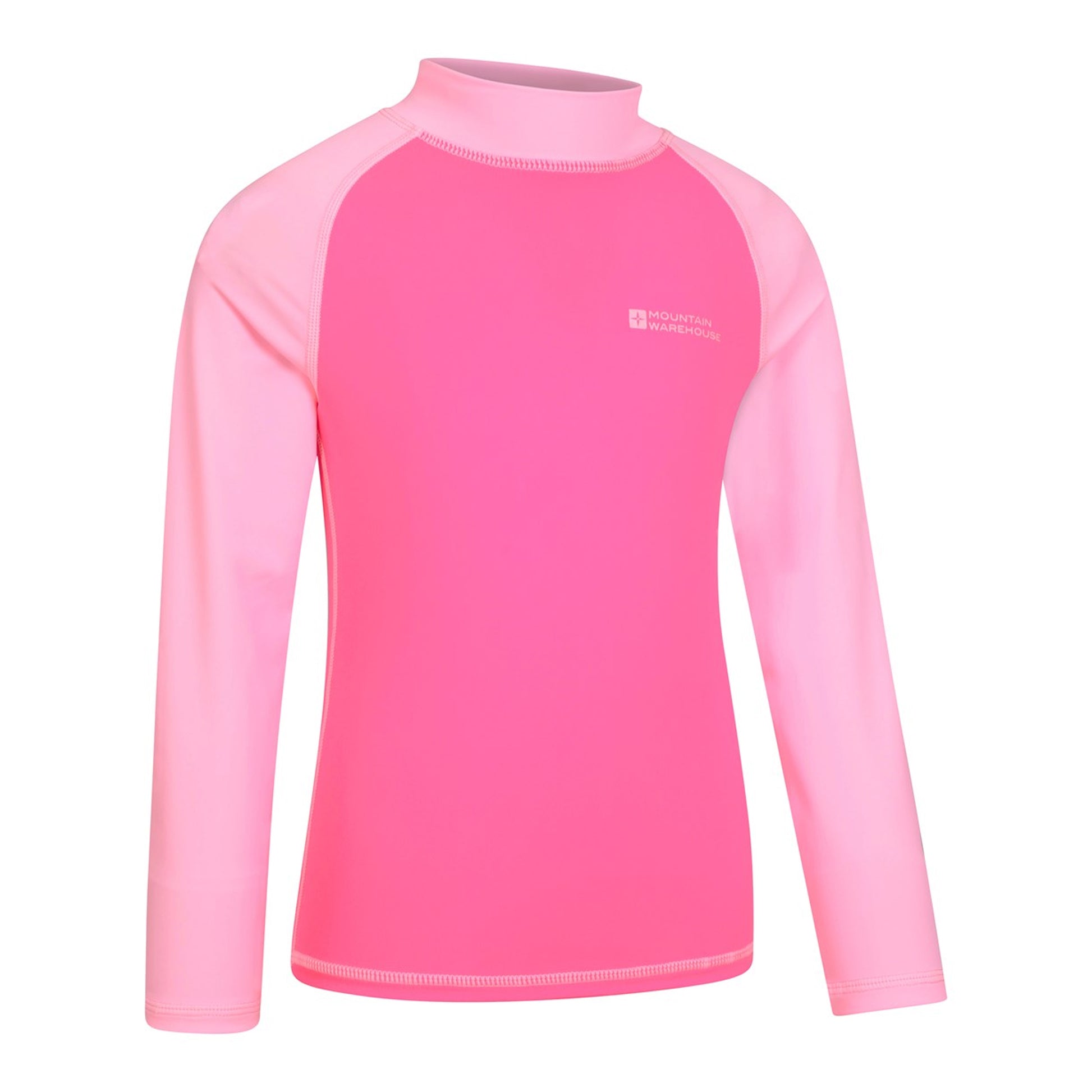 Bubblegum Pink - Back - Mountain Warehouse Childrens-Kids Long-Sleeved Rash Top