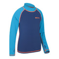 Blue - Back - Mountain Warehouse Childrens-Kids Long-Sleeved Rash Top