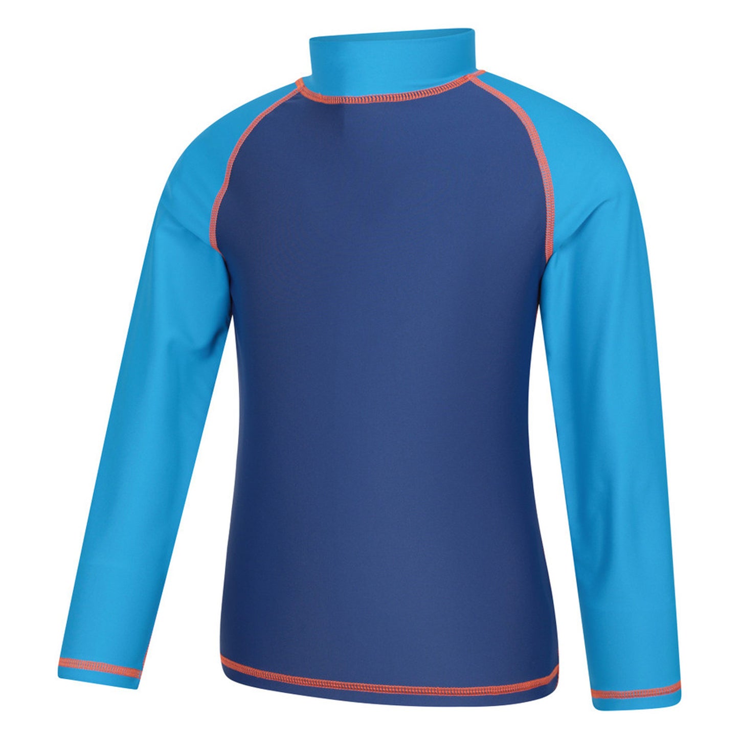 Bright Blue - Side - Mountain Warehouse Childrens-Kids Long-Sleeved Rash Top