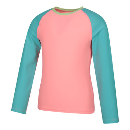 Coral - Side - Mountain Warehouse Childrens-Kids Long-Sleeved Rash Top