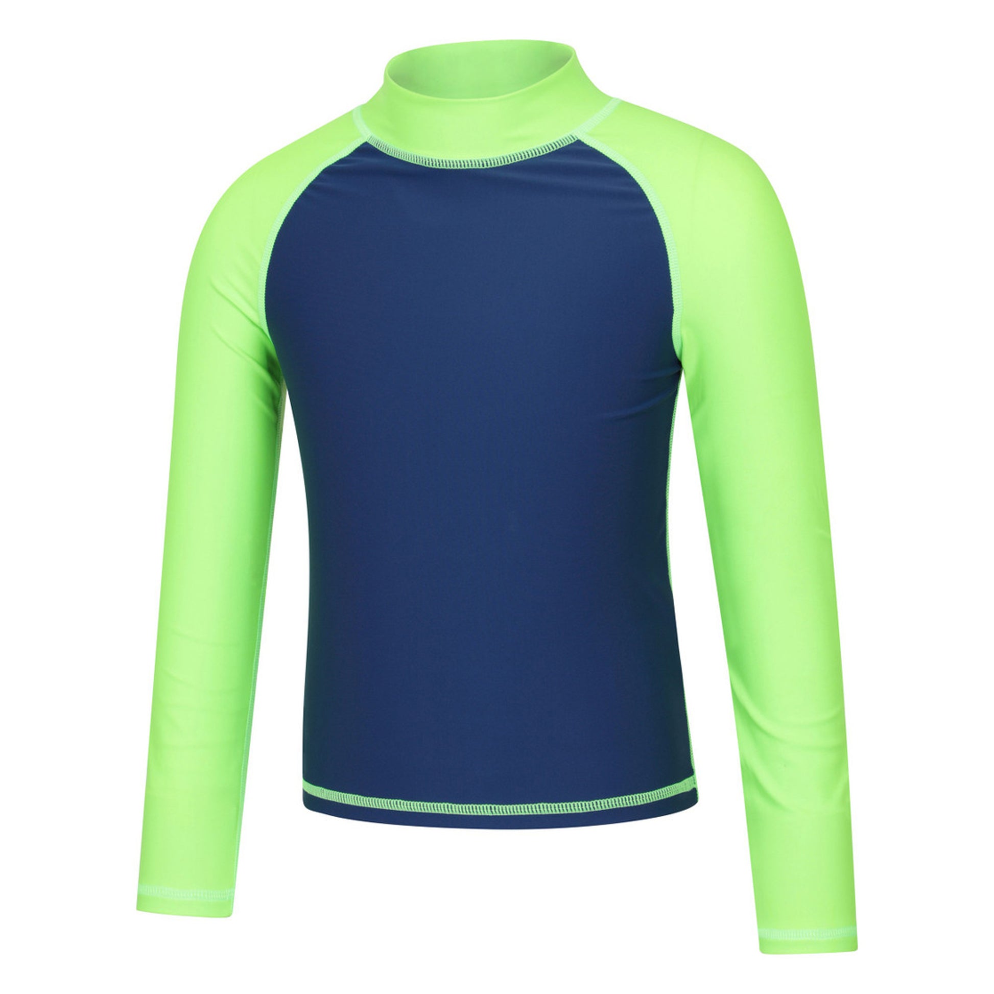Green - Side - Mountain Warehouse Childrens-Kids Long-Sleeved Rash Top