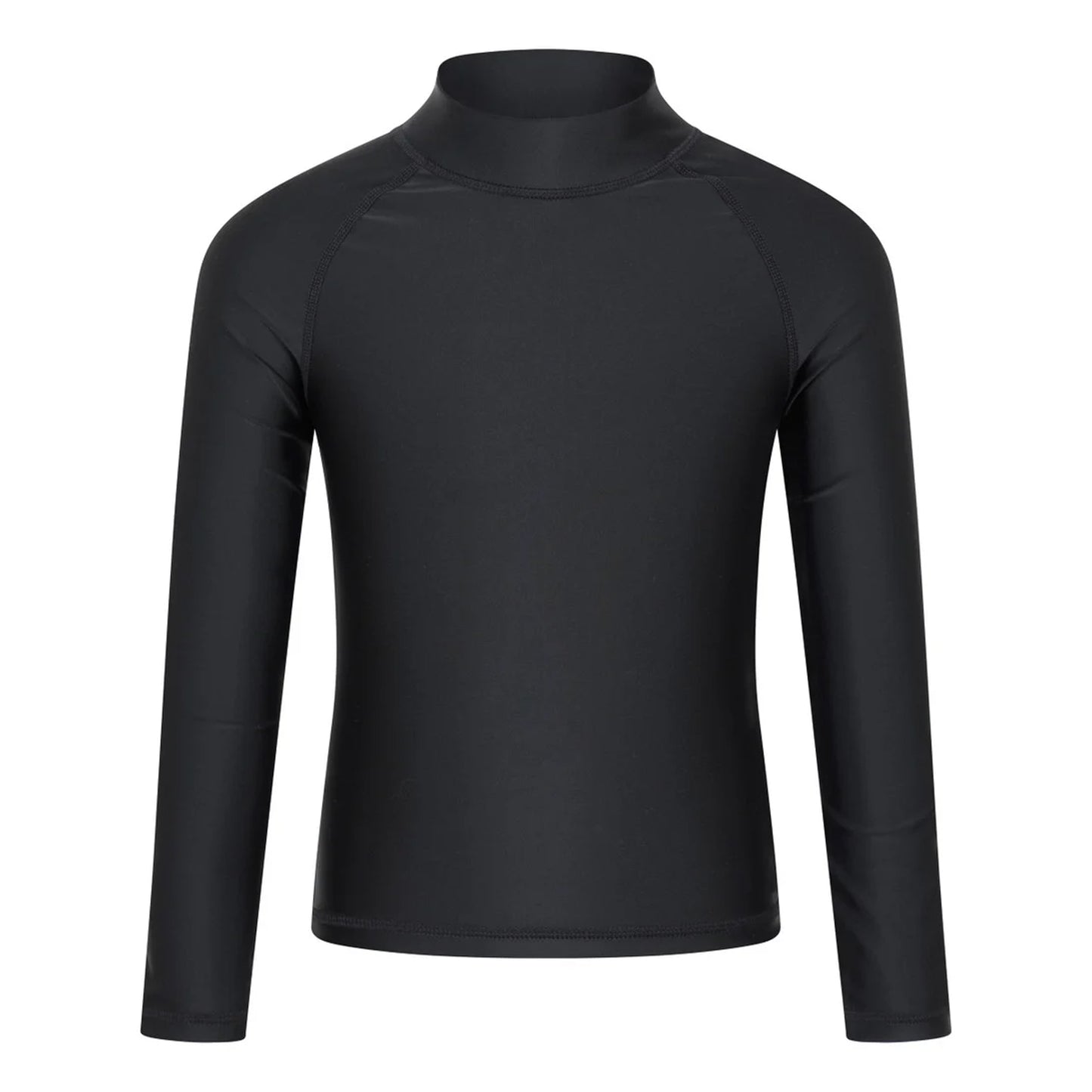 Jet Black - Front - Mountain Warehouse Childrens-Kids Long-Sleeved Rash Top