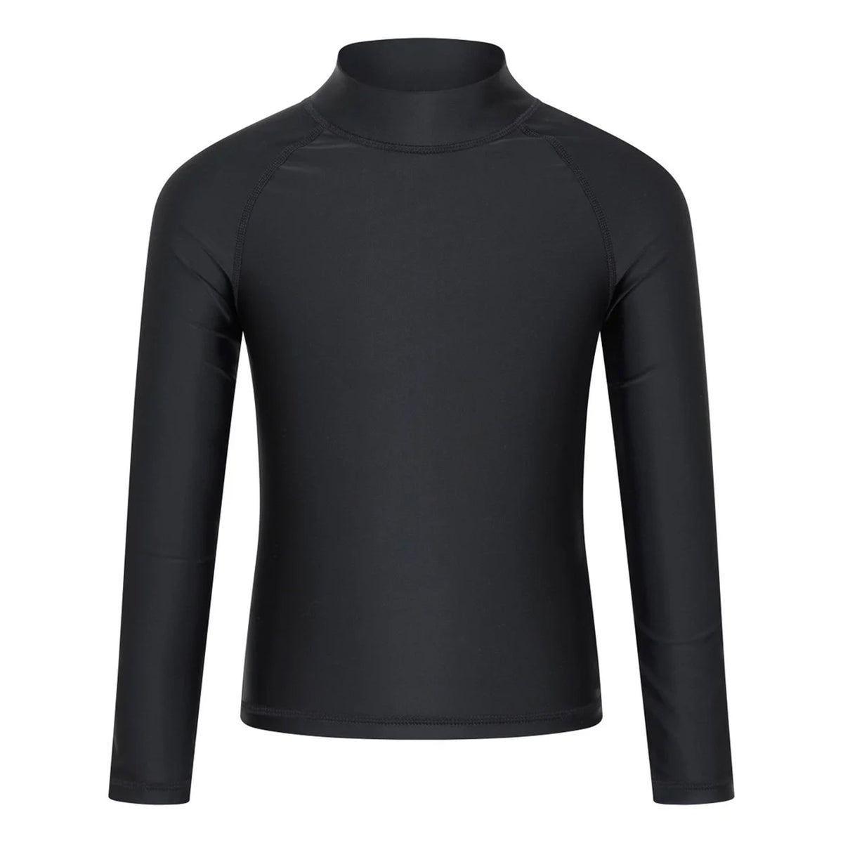 Jet Black - Front - Mountain Warehouse Childrens-Kids Long-Sleeved Rash Top