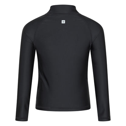 Jet Black - Back - Mountain Warehouse Childrens-Kids Long-Sleeved Rash Top