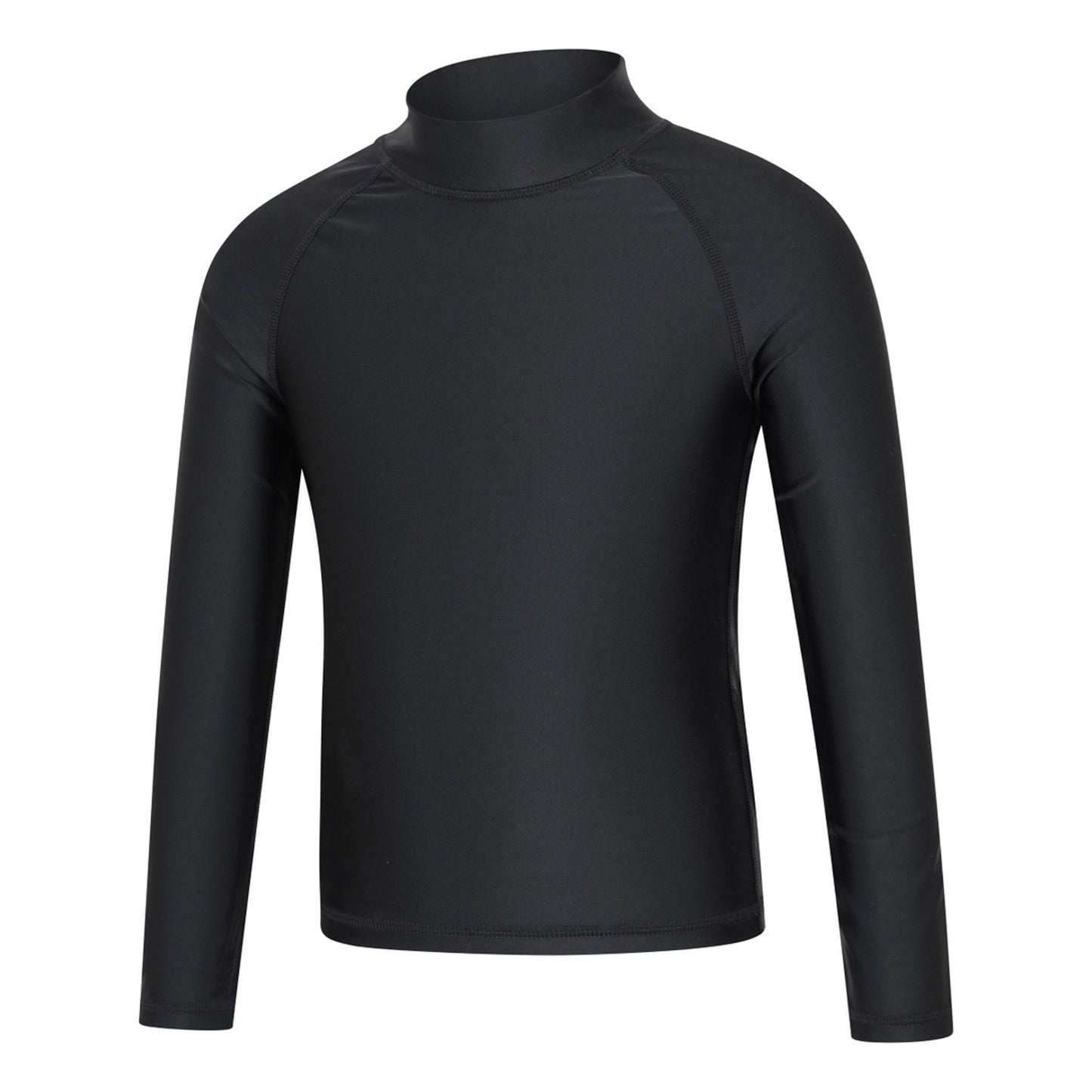 Jet Black - Side - Mountain Warehouse Childrens-Kids Long-Sleeved Rash Top
