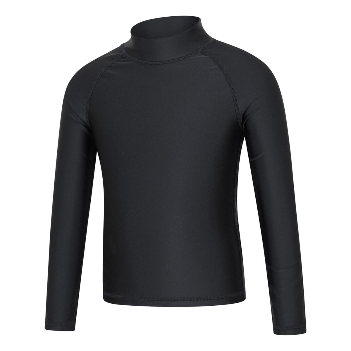 Jet Black - Side - Mountain Warehouse Childrens-Kids Long-Sleeved Rash Top