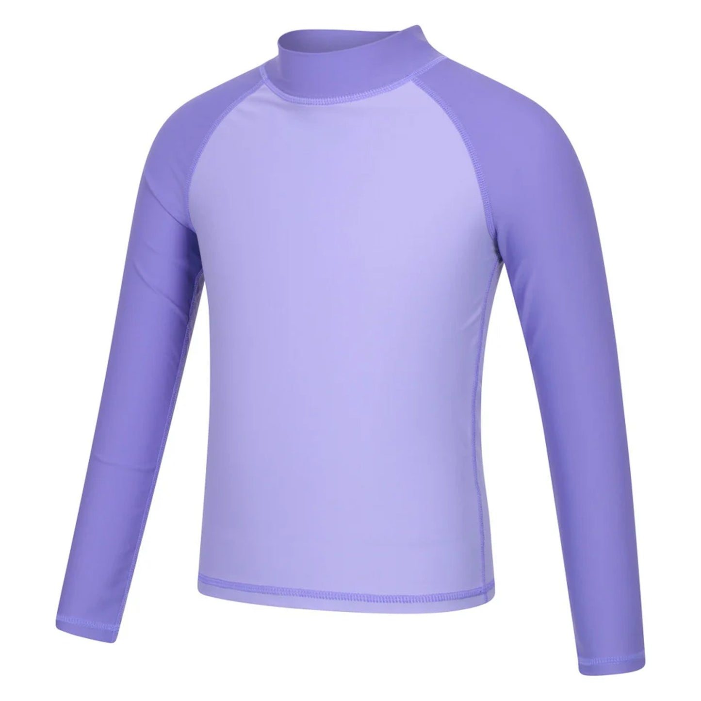 Light Purple - Side - Mountain Warehouse Childrens-Kids Long-Sleeved Rash Top