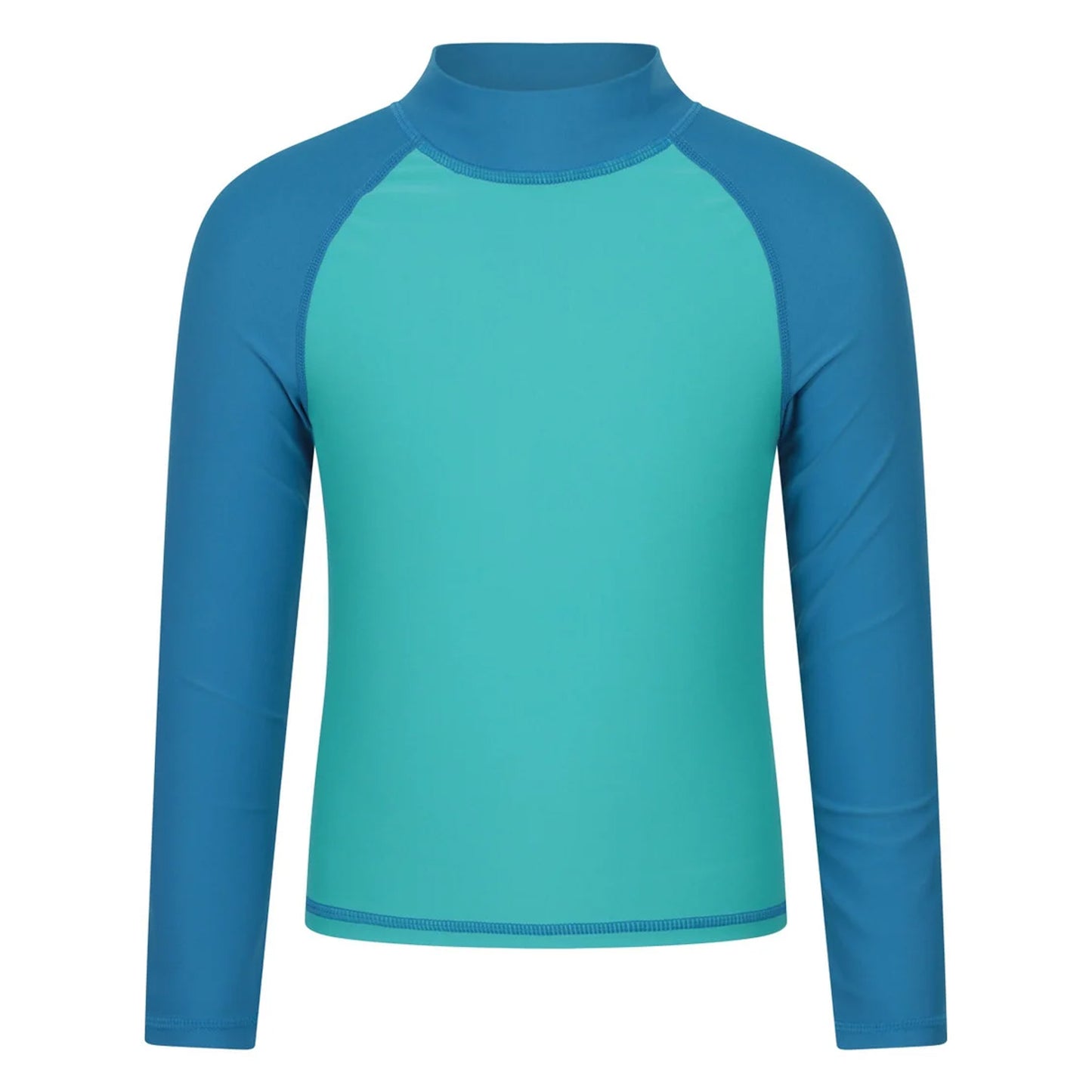 Light Teal - Front - Mountain Warehouse Childrens-Kids Long-Sleeved Rash Top