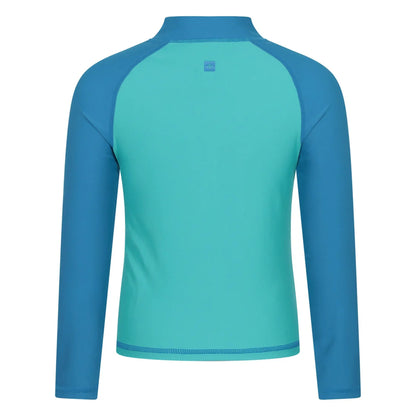 Light Teal - Back - Mountain Warehouse Childrens-Kids Long-Sleeved Rash Top
