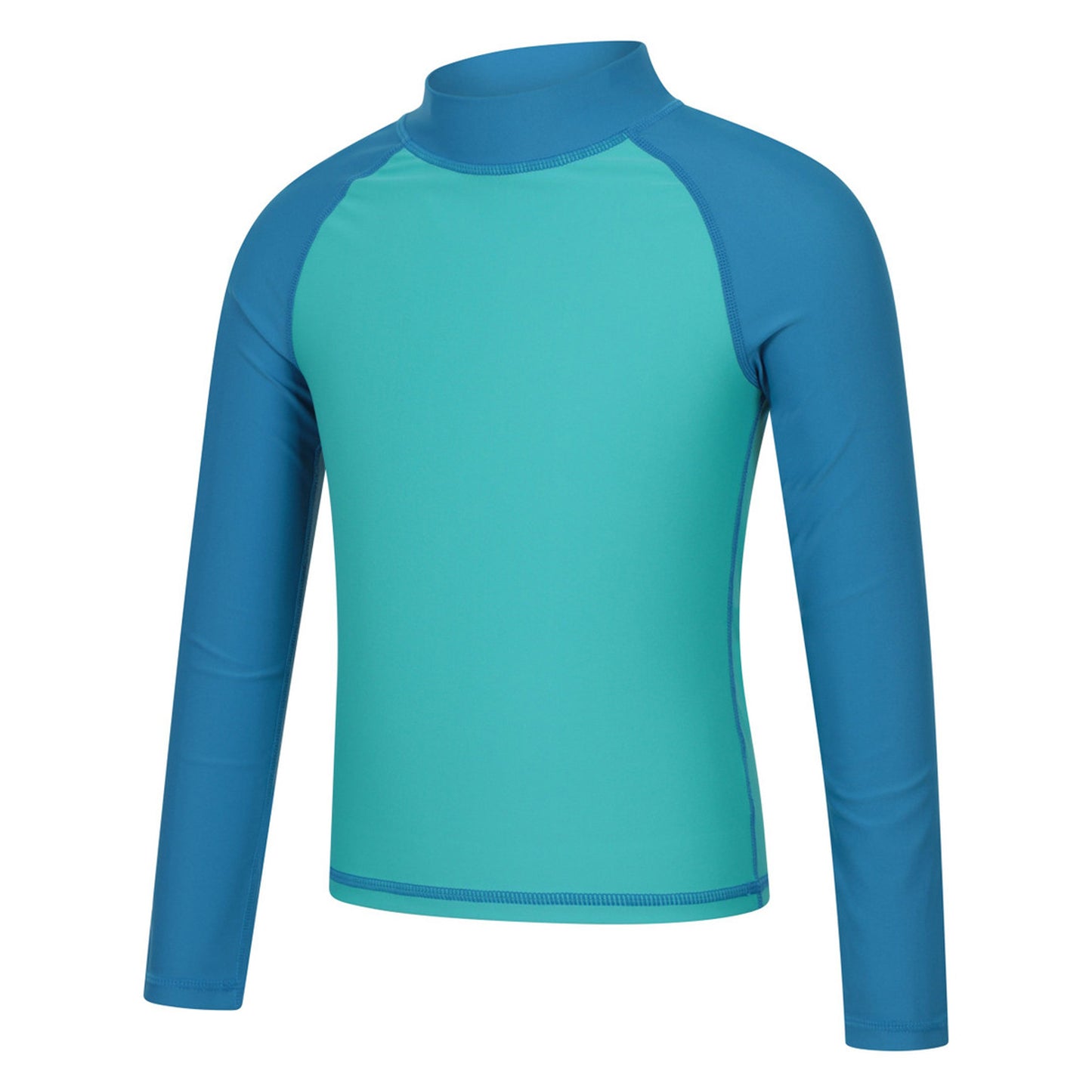 Light Teal - Side - Mountain Warehouse Childrens-Kids Long-Sleeved Rash Top