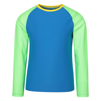 Lime - Front - Mountain Warehouse Childrens-Kids Long-Sleeved Rash Top