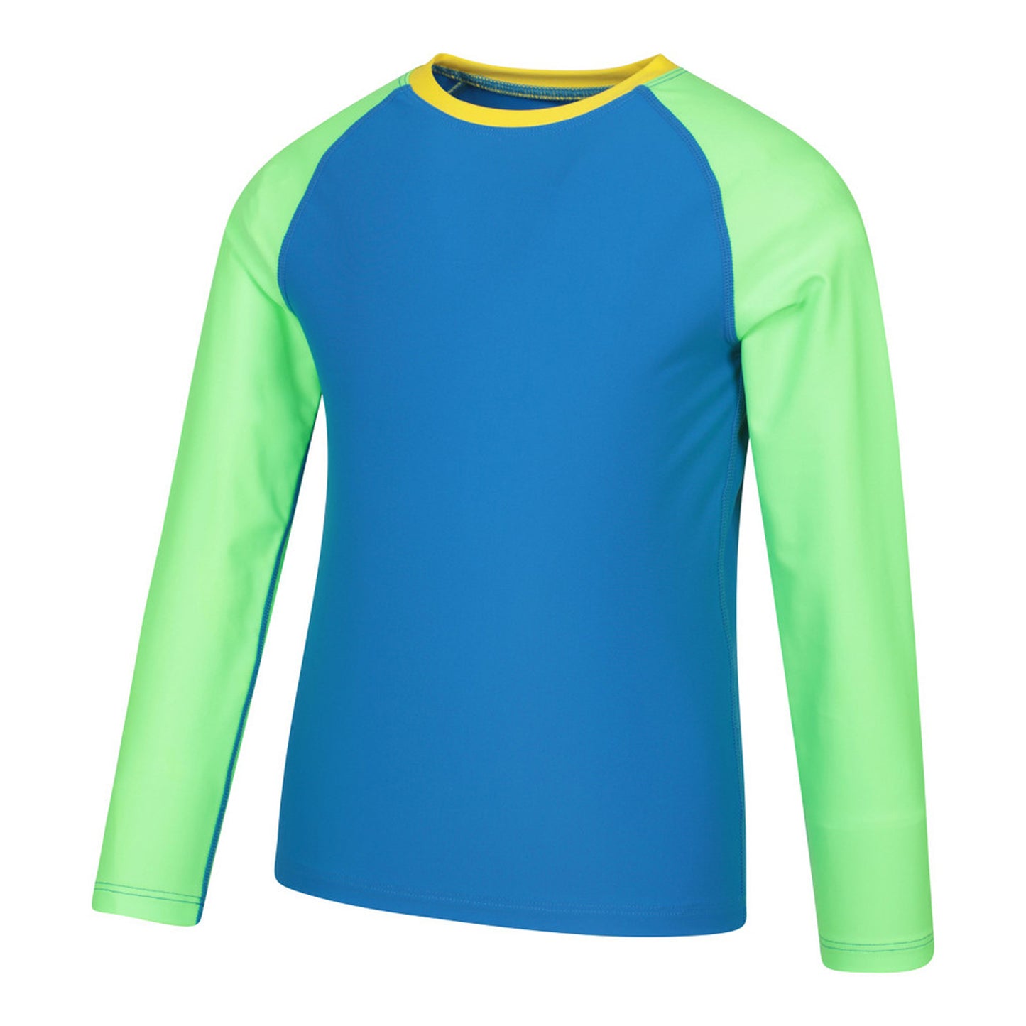 Lime - Side - Mountain Warehouse Childrens-Kids Long-Sleeved Rash Top