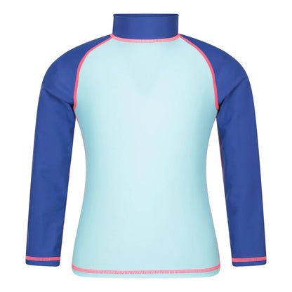 Pale Blue - Front - Mountain Warehouse Childrens-Kids Long-Sleeved Rash Top