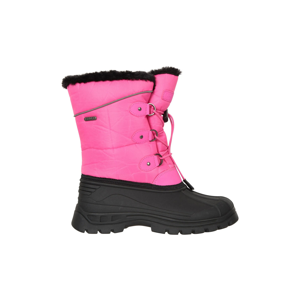 Pink - Side - Mountain Warehouse Childrens-Kids Whistler Adaptive Snow Boots