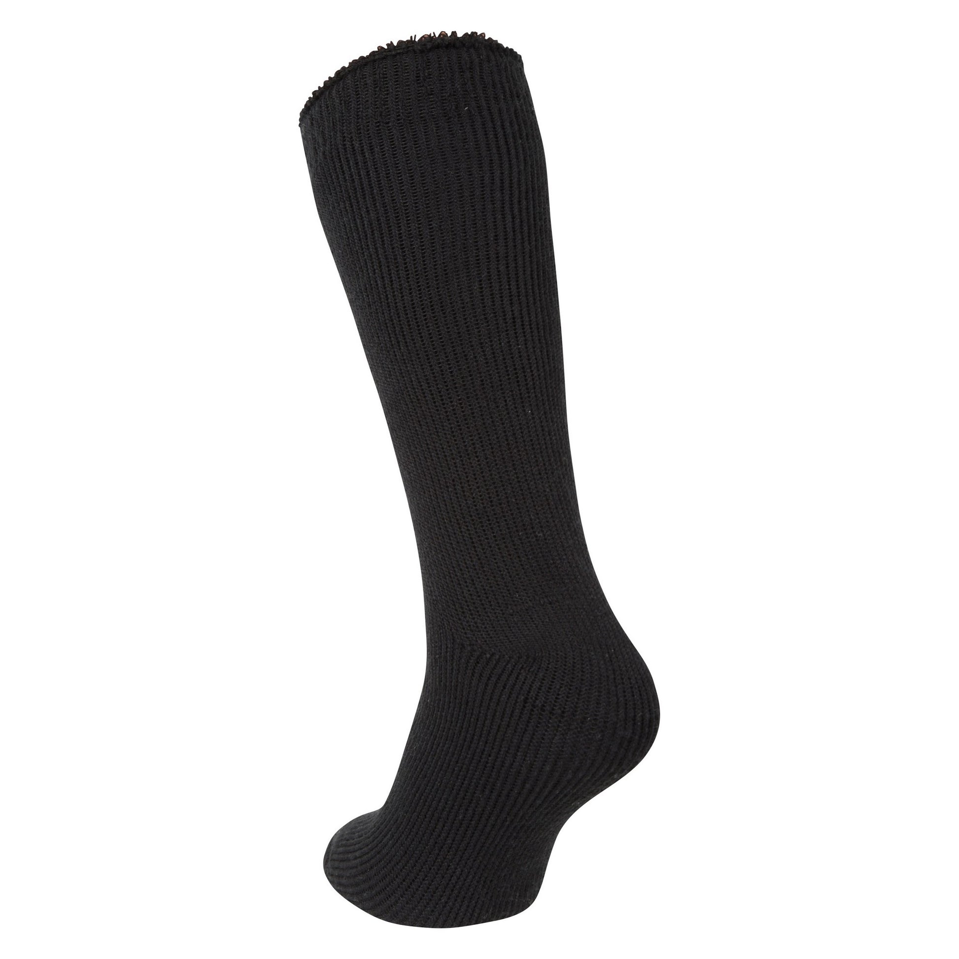 Black - Back - Mountain Warehouse Mens Ribbed Thermal Socks