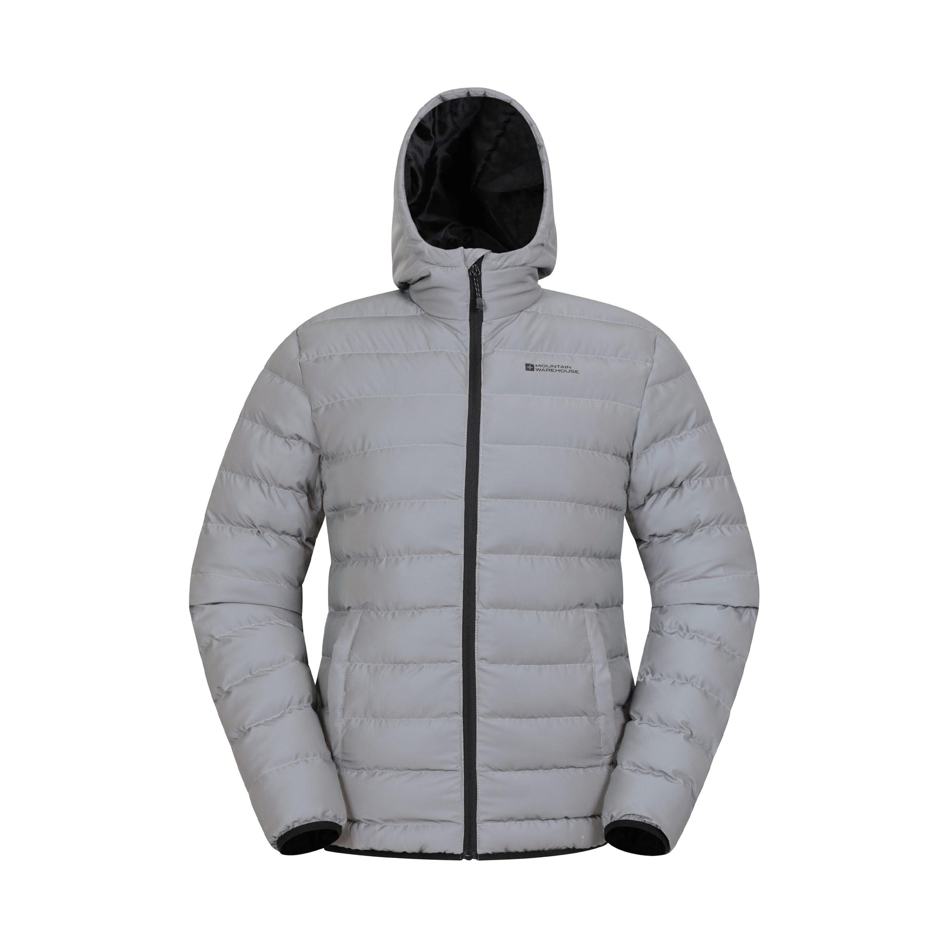 Silver - Front - Mountain Warehouse Mens Reflective Padded Jacket