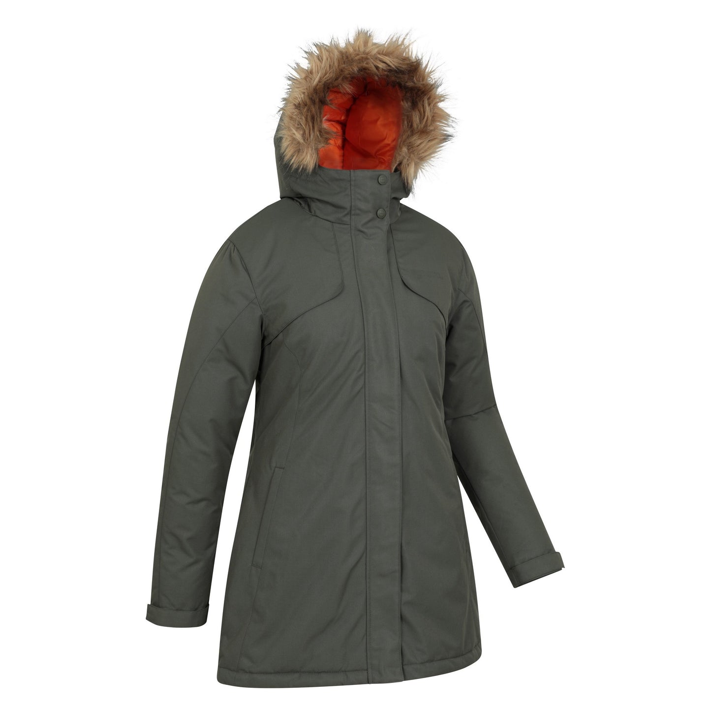 Dark Green - Side - Mountain Warehouse Womens-Ladies Flare Parka