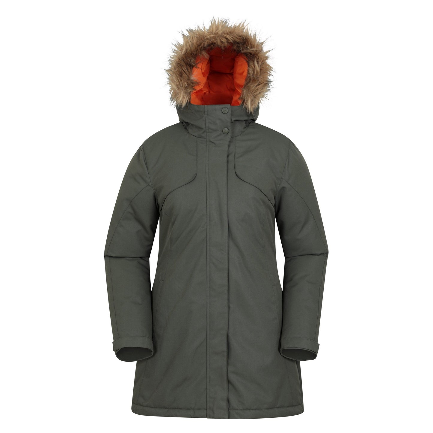 Dark Green - Front - Mountain Warehouse Womens-Ladies Flare Parka