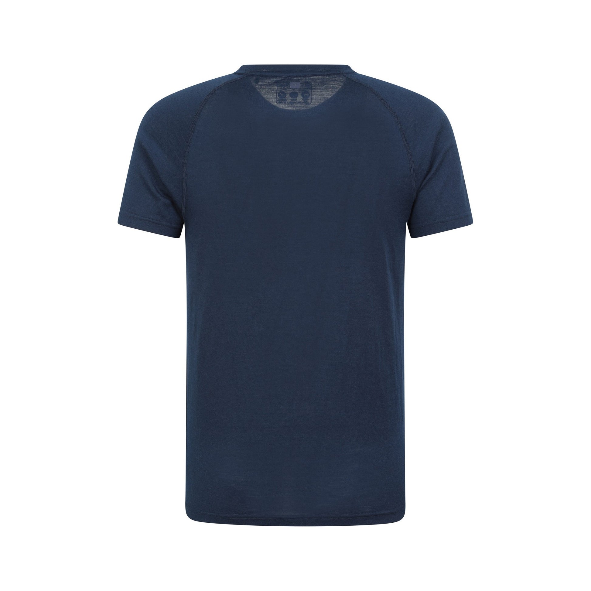 Dark Blue - Back - Mountain Warehouse Mens Quest Printed Merino Blend Thermal Top