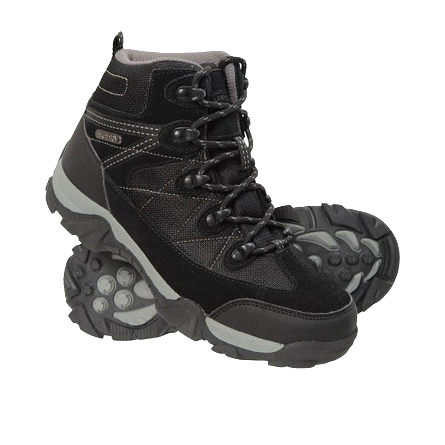 Black - Pack Shot - Mountain Warehouse Childrens-Kids Trail Suede Walking Boots