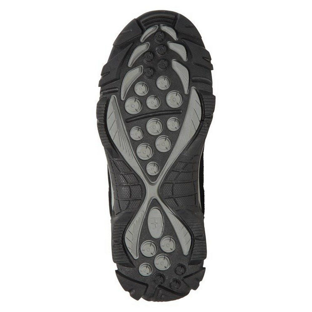 Black - Close up - Mountain Warehouse Childrens-Kids Trail Suede Walking Boots