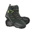 Lime - Close up - Mountain Warehouse Childrens-Kids Trail Suede Walking Boots