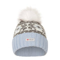 Grey - Front - Mountain Warehouse Womens-Ladies Fair Isle Pom Pom Beanie