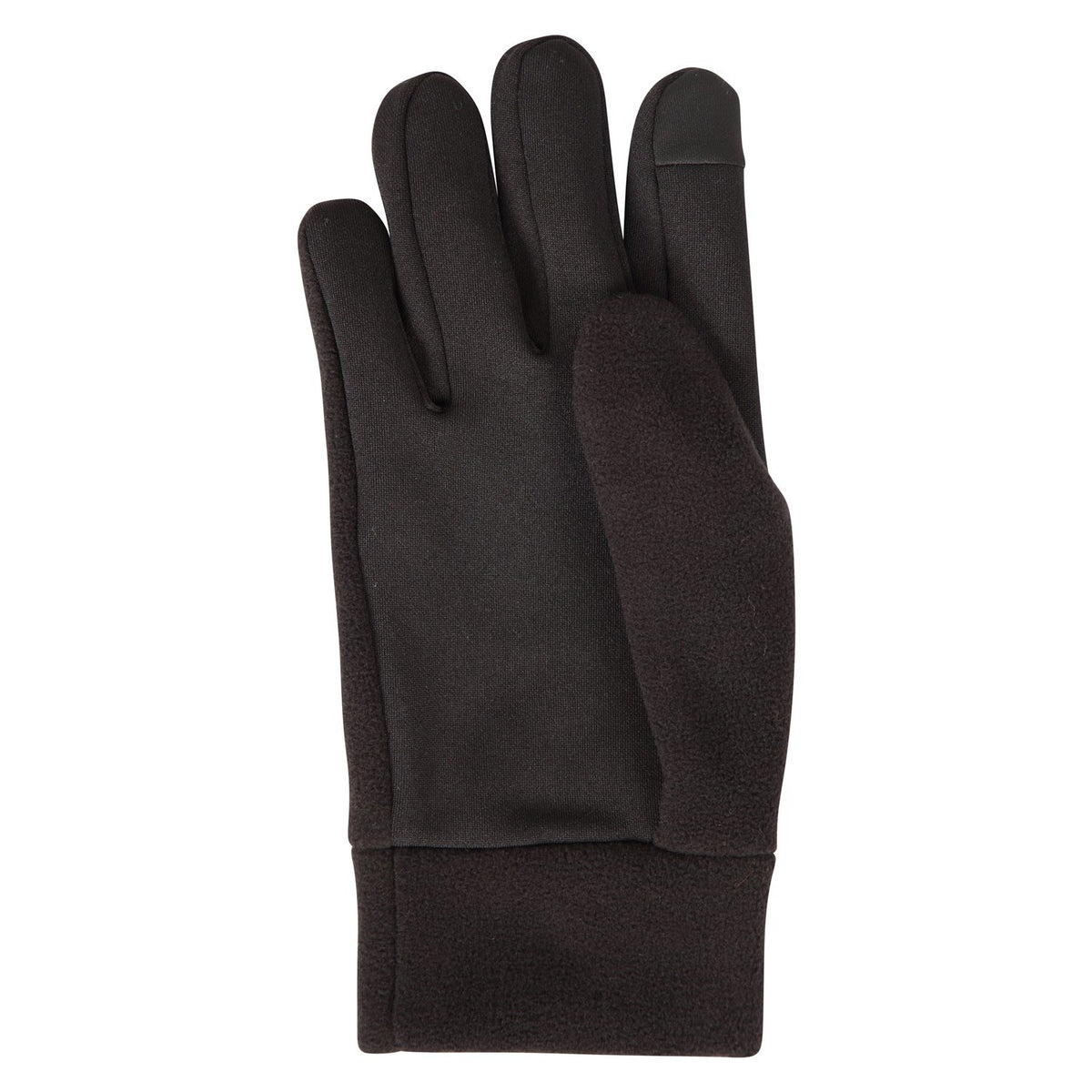 Black - Back - Mountain Warehouse Mens Touch Screen Fleece Gloves