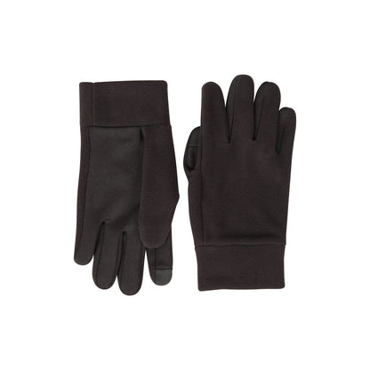 Black - Side - Mountain Warehouse Mens Touch Screen Fleece Gloves