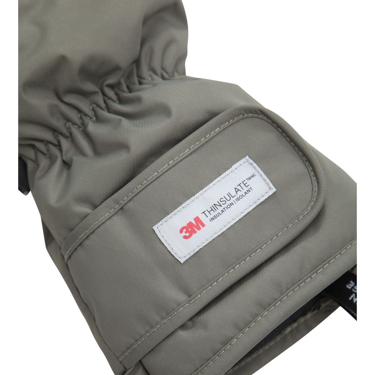 Khaki Green - Side - Mountain Warehouse Mens Thinsulate Ski Gloves