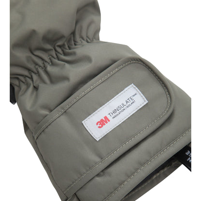 Khaki Green - Side - Mountain Warehouse Mens Thinsulate Ski Gloves