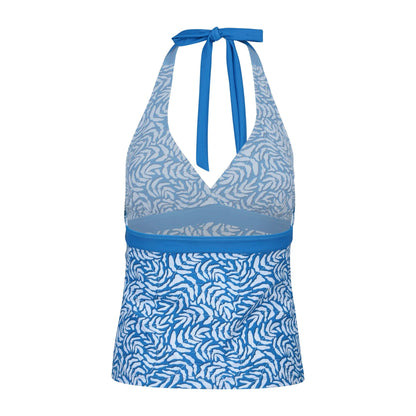 Blue - Back - Mountain Warehouse Womens-Ladies Ocean Notion Tankini Top