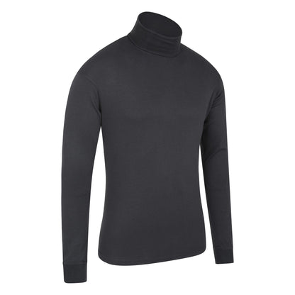 Black - Back - Mountain Warehouse Mens Meribel Cotton Thermal Top
