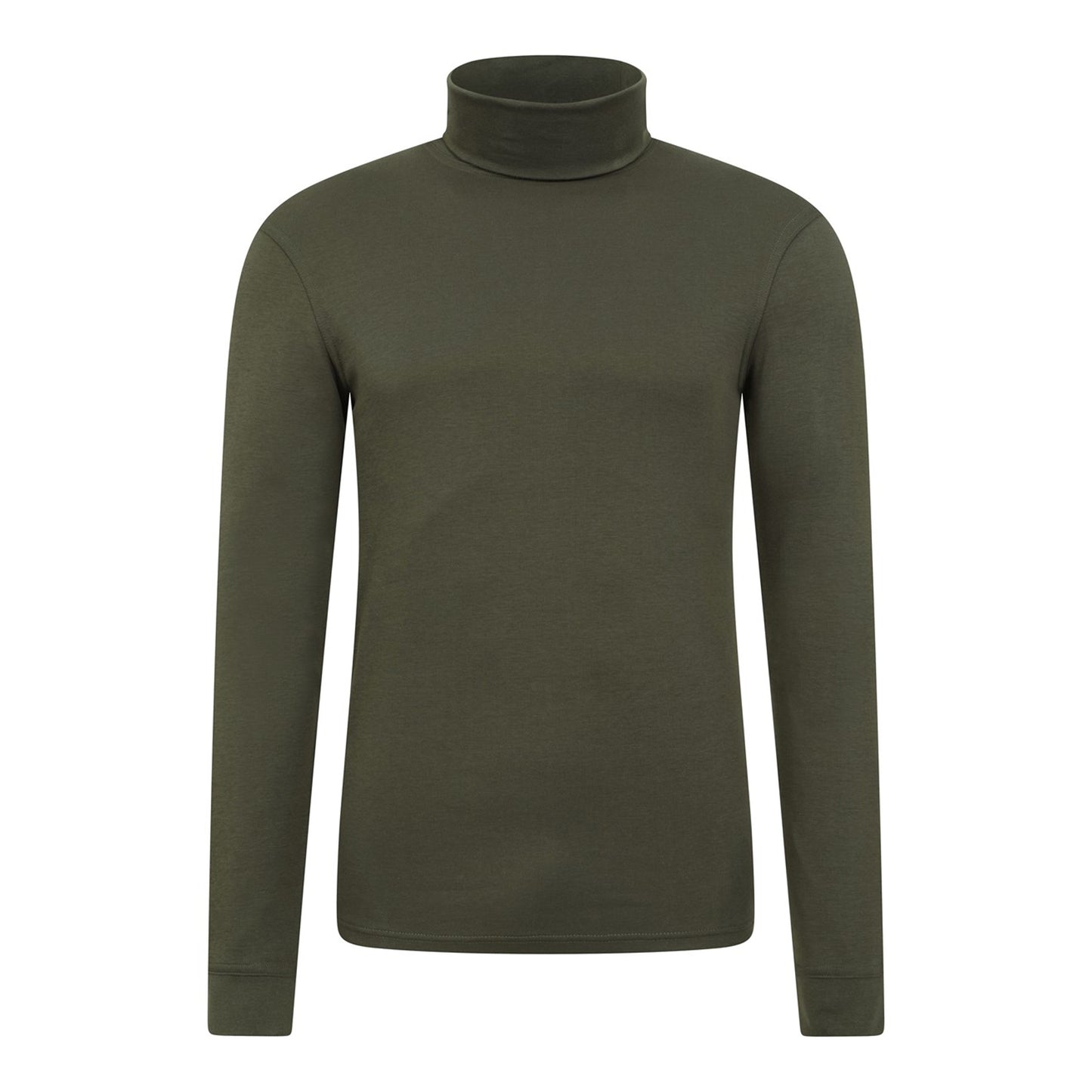 Khaki Green - Front - Mountain Warehouse Mens Meribel Cotton Thermal Top